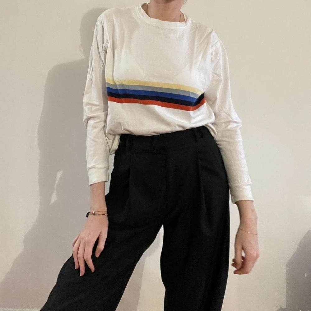 Pacsun striped white shirt